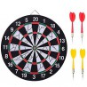woodenDart Board and Bull's Eye Game with Darts - Black