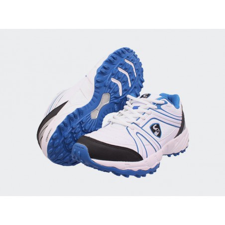 Chaussures De Cricket SG Steadler 5.0 - Mixte - Semelle Caoutchouc - Blanc/Lime
