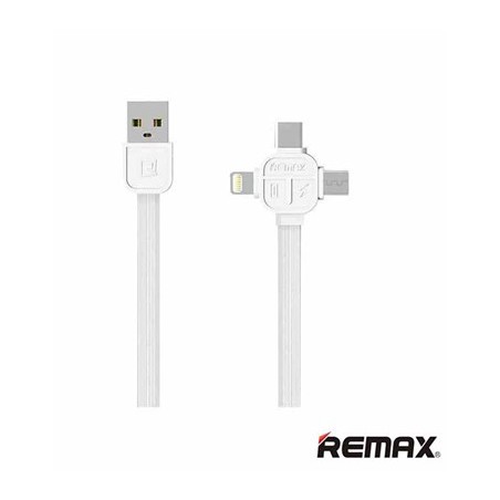 Remax RC-066th Lesu 3 In 1 Apple, Micro, Type C Cable White