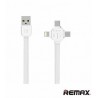 Remax RC-066th Lesu 3 In 1 Apple, Micro, Type C Cable White