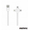Remax RC-066th Lesu 3 In 1 Apple, Micro, Type C Cable WHITE