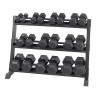 5kg-50kg Virgin Rubber Hex Dumbbell Set With Stand