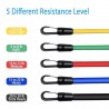 Resistance Band Set with Door Anchor, Ankle Strap, Exercise Chart & Resistance Band Carrying Case, 11 Piece