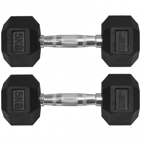 Rubber Hex Dumbbell (single)