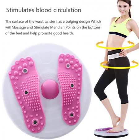 Waist Twister,  Aerobic Exercise Foot Exercise Fitness Twister Figure Trimmer Magnet Balance Rotating Board