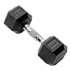 Rubber hex dumbbell 5 kg