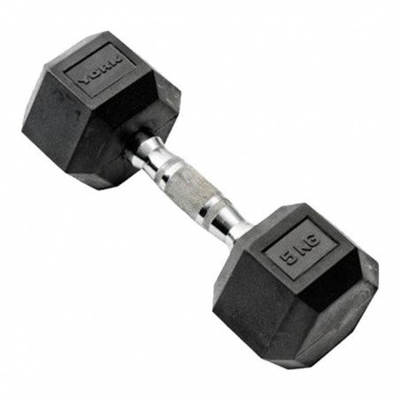 Rubber hex dumbbell 5 kg