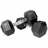 Rubber hex dumbbell 30 kg