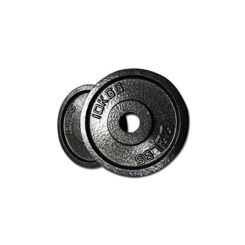 SOLID IRON PLATE 1'' HOLE, 1.2KG, 2.5kg, 5kg, 10kg, 15kg, 20 kg Black