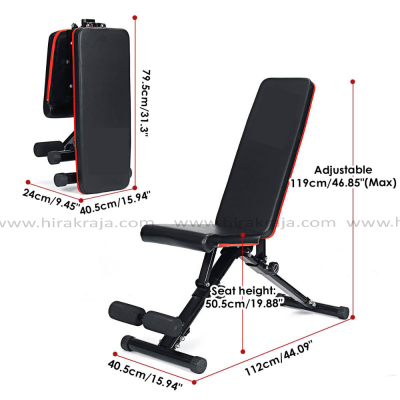 Adjustable sit up bench foldable multifunction dumbbell bench