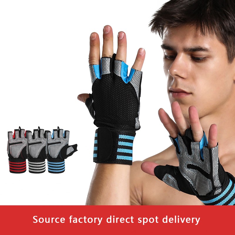 High Quality Training Fitness Gloves with long wrist support