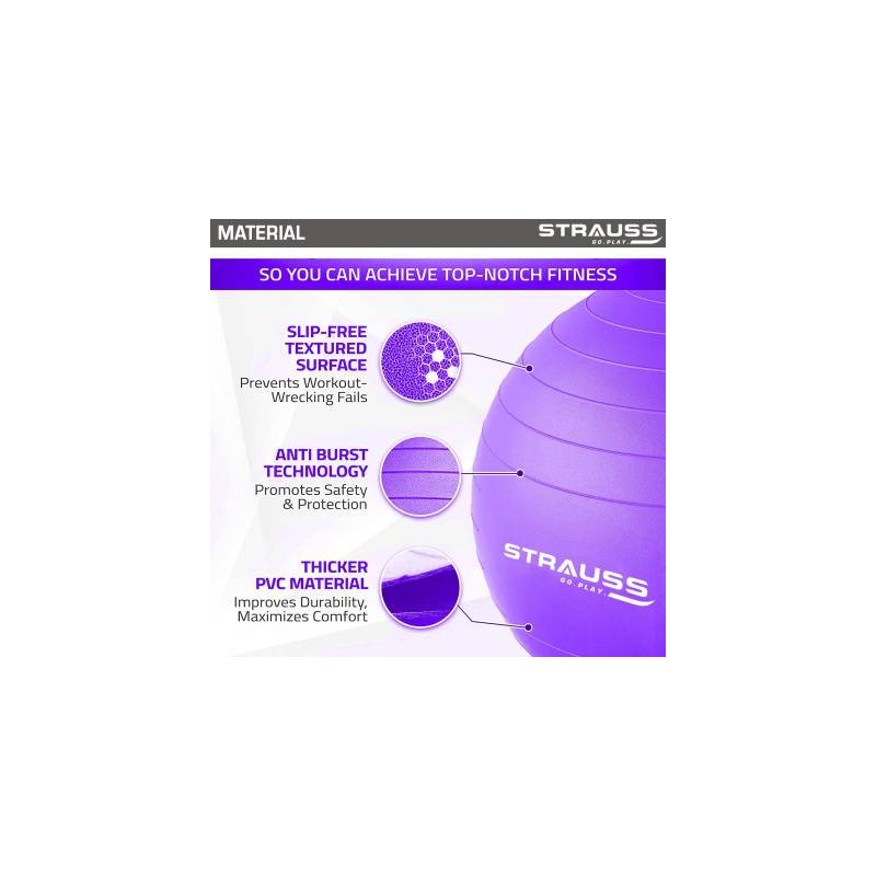 Anti Burst Gym Exercise And Fitness Ball 65cm With Pump