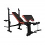 Heavy duty weight bench combo with 30kg weight plates barbell and gym gloves