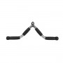 Solid Gym Handle V Shaped Triceps Press Down Bar with Rubber Hand Grips Cable Cross Attachment