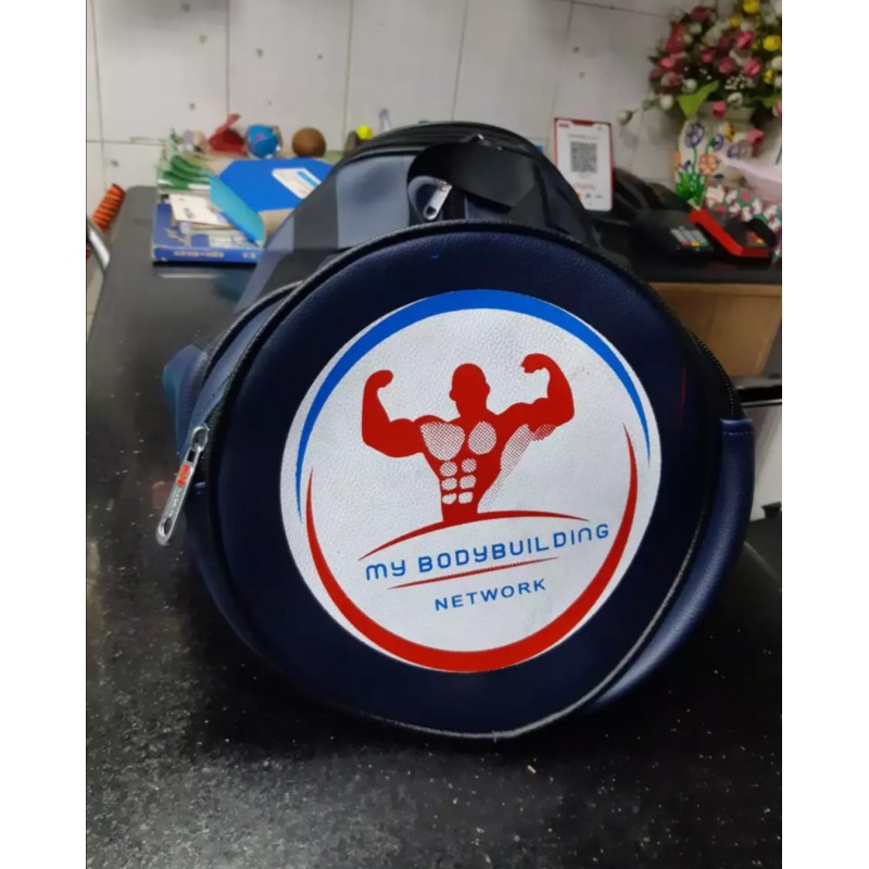 Pu Leather Gym bag with extra chamber for shoes.