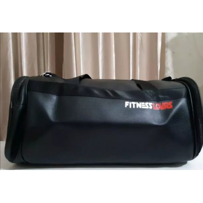 Pu Leather Gym bag with extra chamber for shoes.