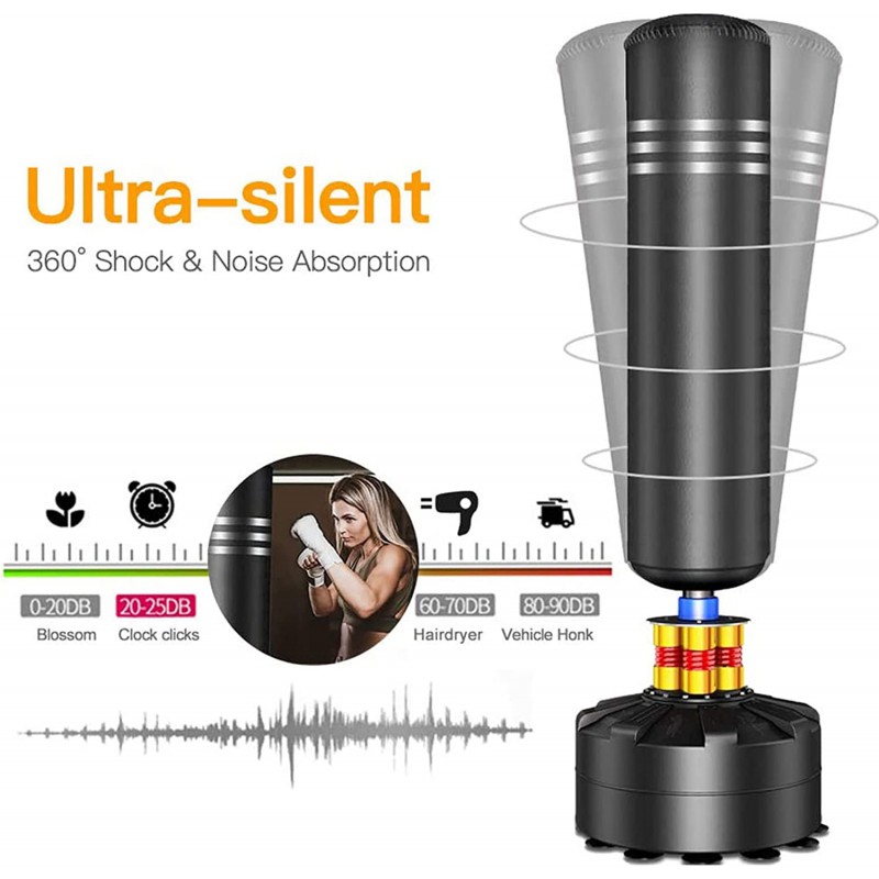 Free Standing Punching Bag with Suction cap 6 feet kickboxing bag