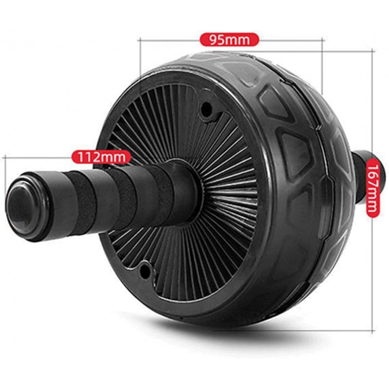 Abdominal workout roller with knee pad