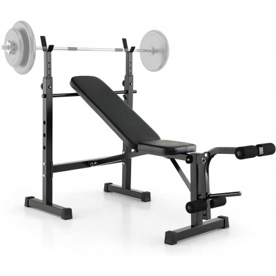 FAMOUS Weight Bench Set With Squat Rack – 900LB Capacity Full Body Home Gym