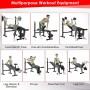 Weight Bench, Bench Press Set with Squat Rack and Bench for Home Gym Full-Body Workout