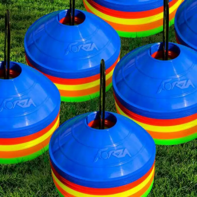 Multi color Plastic cone marker for sports training  set of 10 pieces