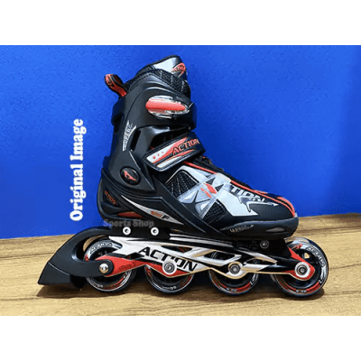 Action Multi color inline roller skating shoes
