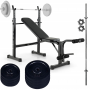 Weight Bench, Bench Press Set with Squat Rack and Bench for Home Gym Full-Body Workout combo set