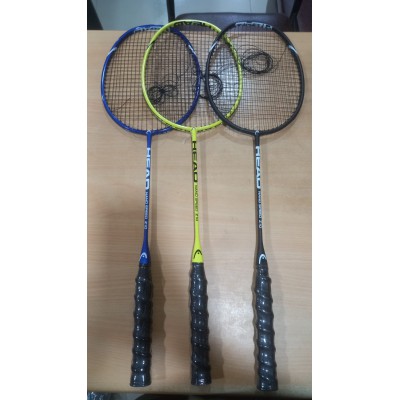 Head badminton racket with high quality string