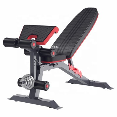 Adjustable multi-function dumbbell bench with preacher curl and leg extension