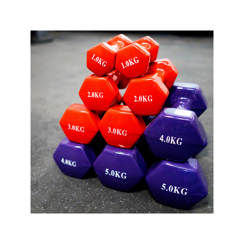 Rubber Coated Vinyl Dumbbell 1kg, 2kg, 3kg, 4kg, 5kg, 10kg, Pair