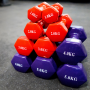 Rubber Coated Vinyl Dumbbell 1kg, 2kg, 3kg, 4kg, 5kg, 10kg, Pair