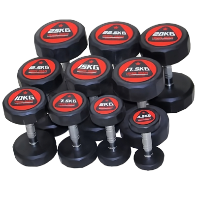 Rubber coated PU Dumbbell 2.5kg,5kg,7.5kg,10kg pair