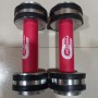 Rubber coated silver dumbbell set 2kg, 3kg, 5kg, 8kg, 10kg