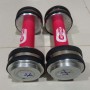 Rubber coated silver dumbbell set 2kg, 3kg, 5kg, 8kg, 10kg