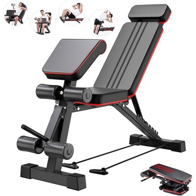 Multi functional Adjustable Dumbbell Bench With Leg Press and preacher curl