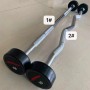 Rubber Coated Ez Fixed Barbell 10kg,15kg,20kg,25kg,30kg