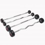 Rubber Coated Ez Fixed Barbell 10kg,15kg,20kg,25kg,30kg