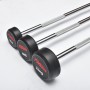 Rubber Coated Straight Fixed Barbell 10kg,15kg,20kg,25kg,30kg,