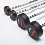 Rubber Coated Straight Fixed Barbell 10kg,15kg,20kg,25kg,30kg,