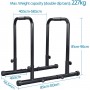 Professional Home Gym Fitness  Adjustable Push Up Stand Parallel Dip Bars