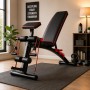 Adjustable Multi-functional Dumbbell bench with leg extension , preacher curl and resistance workout tool