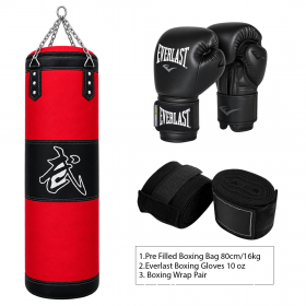 Heavy Duty Boxing Bag Combo With 10oz Gloves And Pair of Hand Wrap