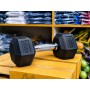 Rubber Coated  Hex Dumbbell 15Kg  single