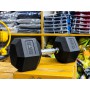Rubber Coated  Hex Dumbbell17.5kg Single