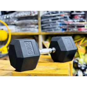 Rubber Coated  Hex Dumbbell 20kg Single