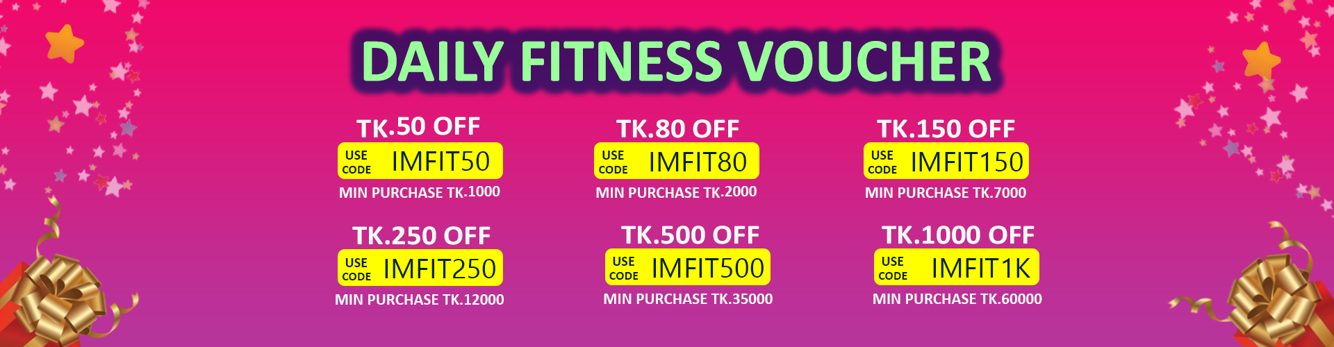 Daily fitness voucher